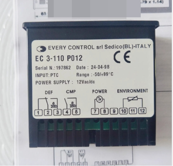 EVERY CONTROL Srl Sedico(BL)-ITALY EC 3-110 P012 /12Vac/dc Temperature controller